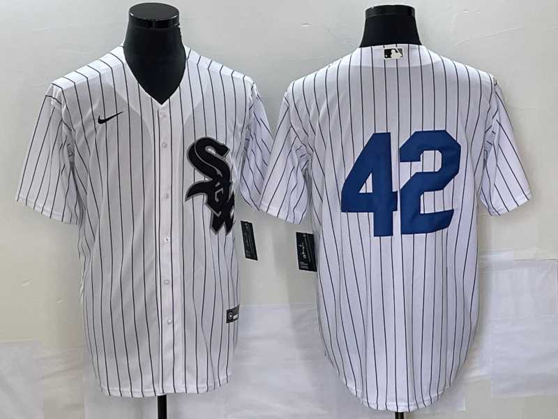 Mens Chicago White Sox #42 Jackie Robinson Black Cool Base Stitched Jersey->chicago white sox->MLB Jersey